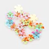 Fashnzfab Flower Cluster Heart Dangle Earrings In Multi