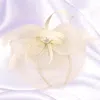 Fashnzfab Flower Feather Fascinator / Headband In Multi