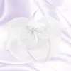 Fashnzfab Flower Feather Fascinator / Headband In White