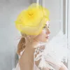 Fashnzfab Flower Feather Mesh Fascinator / Headband In Multi