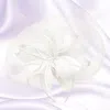 Fashnzfab Flower Feather Mesh Fascinator / Headband In White