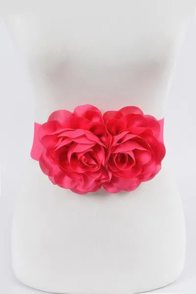 Fashnzfab Flower Inspired Belt In Pink