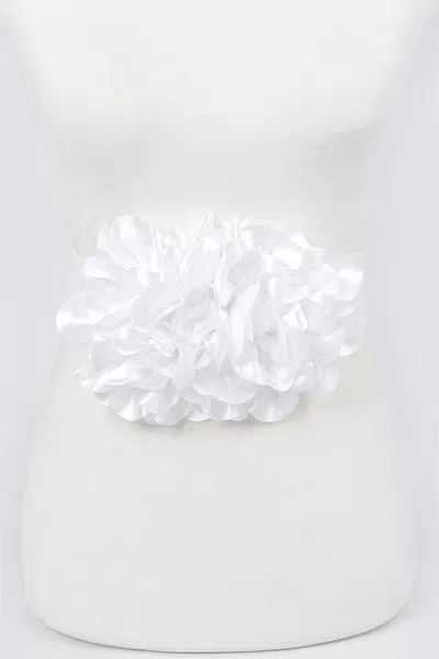 Fashnzfab Flower Inspired Belt In White