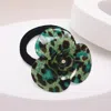 Fashnzfab Flower Leopard Print Hair Band In Green