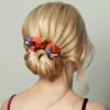 Fashnzfab Flower Patterned Scrunchie Hairband In Red