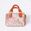 Fashnzfab Flower Patterned Tote / Crossbody Bag In Pink