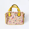 Fashnzfab Flower Patterned Tote / Crossbody Bag In Yellow