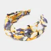 Fashnzfab Flower Patterned Twisted Headband In Multi