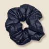 Fashnzfab Flower Quilted Padded Scrunchie In Blue