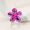 Fashnzfab Flower Stone Cluster Stretch Ring In Multi