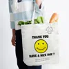Fashnzfab Foldable Smile Pocket Shoulder Bag In White