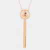 Fashnzfab Follow Your Arrow _ Patterned Arrow Necklace In Gold