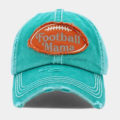 Fashnzfab Football Mama Vintage Baseball Cap In Blue