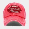 Fashnzfab Football Mama Vintage Baseball Cap In Pink