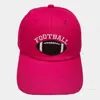 Fashnzfab Football Message Baseball Cap In Pink
