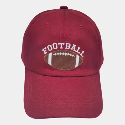 Fashnzfab Football Message Baseball Cap In Red