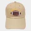 Fashnzfab Football Message Baseball Cap In Sand