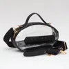 Fashnzfab Football Shaped Transparent Crossbody Bag In Black