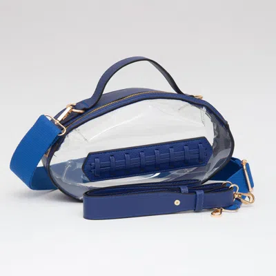 Fashnzfab Football Shaped Transparent Crossbody Bag In Multi