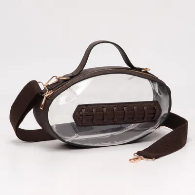 Fashnzfab Football Shaped Transparent Crossbody Bag In Multi