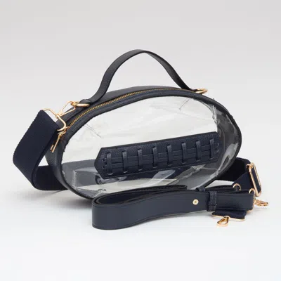 Fashnzfab Football Shaped Transparent Crossbody Bag In Multi