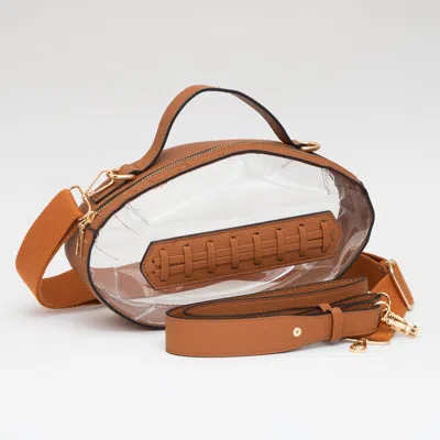 Fashnzfab Football Shaped Transparent Crossbody Bag In Multi