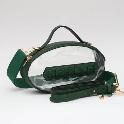Fashnzfab Football Shaped Transparent Crossbody Bag In Multi