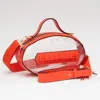 Fashnzfab Football Shaped Transparent Crossbody Bag In Orange