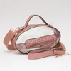 Fashnzfab Football Shaped Transparent Crossbody Bag In Pink