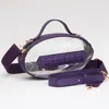Fashnzfab Football Shaped Transparent Crossbody Bag In Purple