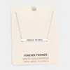 Fashnzfab 'live Laugh Love' Horizontal Metal Bar Pendant Necklace In Brown