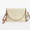 Fashnzfab Frayed Trip Two Tone Straw Clutch / Crossbody Bag In Sand