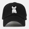 Fashnzfab French Bulldog Embroidered Baseball Cap In Black