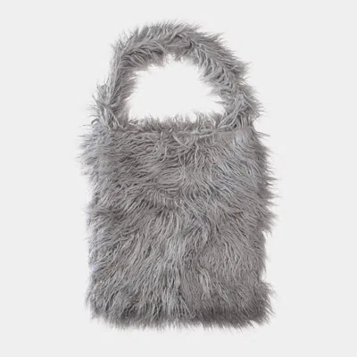 Fashnzfab Fringe Shoulder Bag In Gray