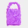 Fashnzfab Fringe Shoulder Bag In Purple