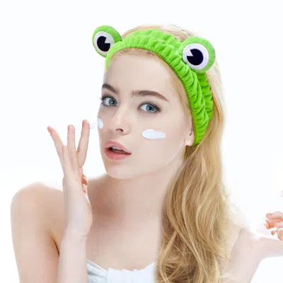 Fashnzfab Frog Facial Headband In Green