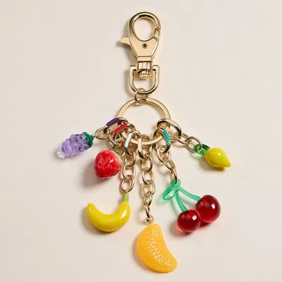 Fashnzfab Fruit Charm Embellished Keychain / Bag Charm In Multi
