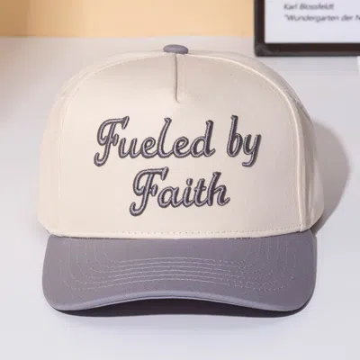 Fashnzfab Fueled By Faith Message Embroidered Baseball Cap In Pink