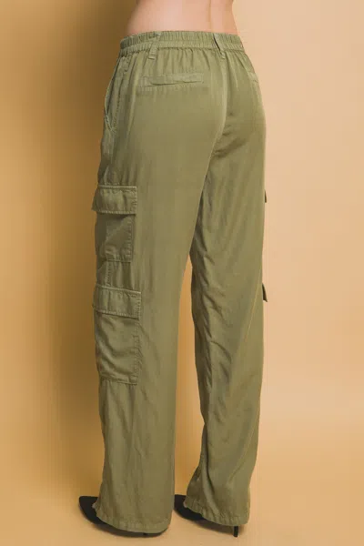 Fashnzfab Full-length Tencel Pants With Cargo Pockets In Multi
