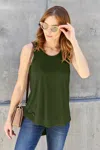 Shop Fashnzfab Full Size Round Neck Tank In Multi