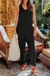 FASHNZFAB FULL SIZE SLEEVELESS STRAIGHT JUMPSUIT