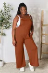 FASHNZFAB FULL SIZE WIDE STRAP OVERALL WITH POCKETS