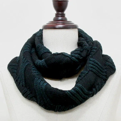 Fashnzfab Funky Acrylic Infinity Scarf In Green