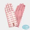 Fashnzfab Fuzzy Checkered Plaid Smart Touch Gloves In Pink
