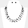 Fashnzfab Galactic Pearl Collar Necklace In Black