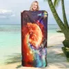 Fashnzfab Galaxy Print Beach Towel And Tote Bag In Multi