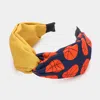 Fashnzfab Game Day Basketball Patterned Twisted Headband In Multi