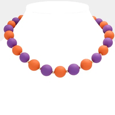 Fashnzfab Game Day Beaded Necklace In Multi