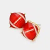 Fashnzfab Game Day Football Cushion Square Stud Earrings In Multi