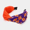 Fashnzfab Game Day Football Patterned Twisted Headband In Multi